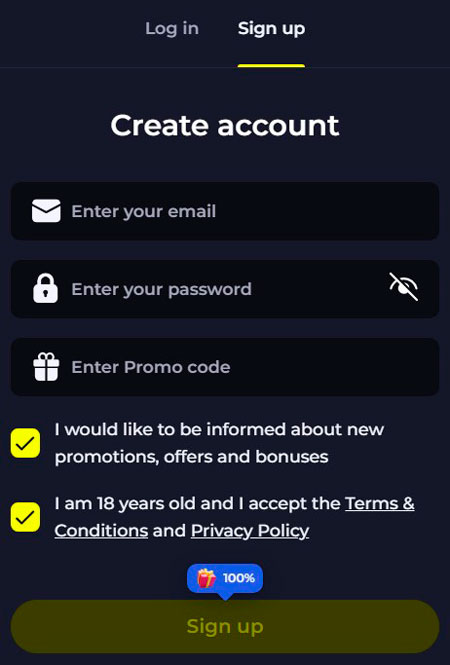 BdmBet Casino Registration