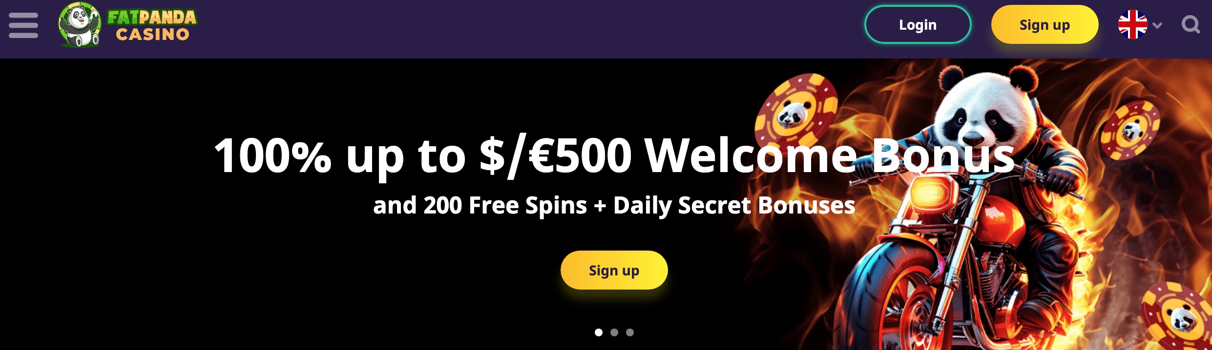 Offizielle Website des Fat Panda Casinos