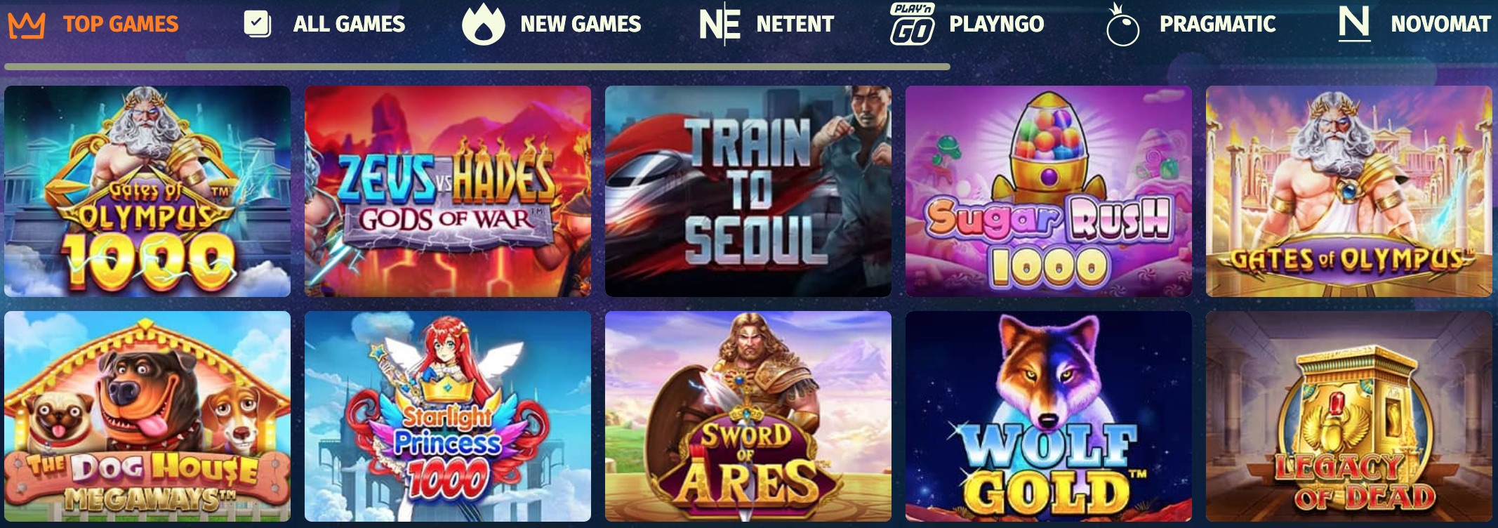 Los mejores juegos del casino New Retro