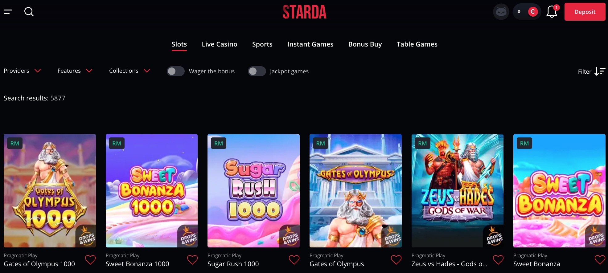 Слот-ігри Strada Casino