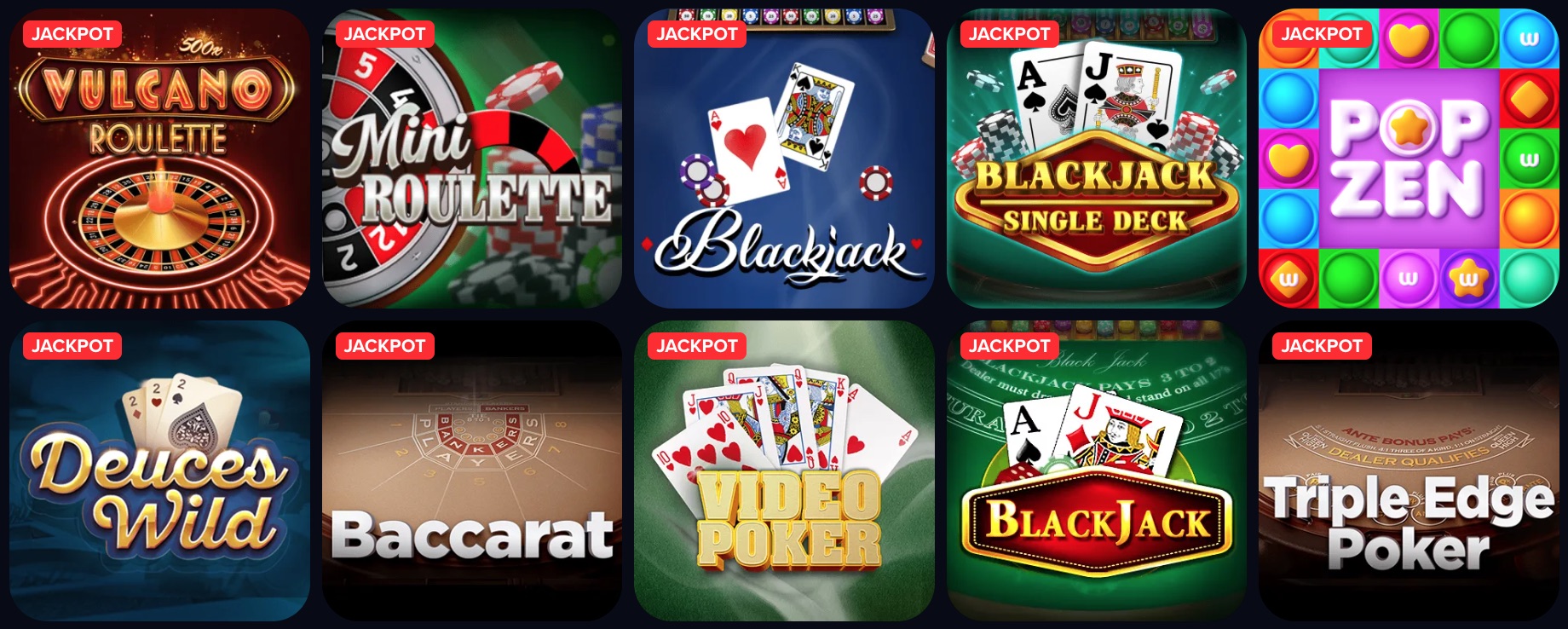 Juegos de casino en vivo de Arlekin Casino