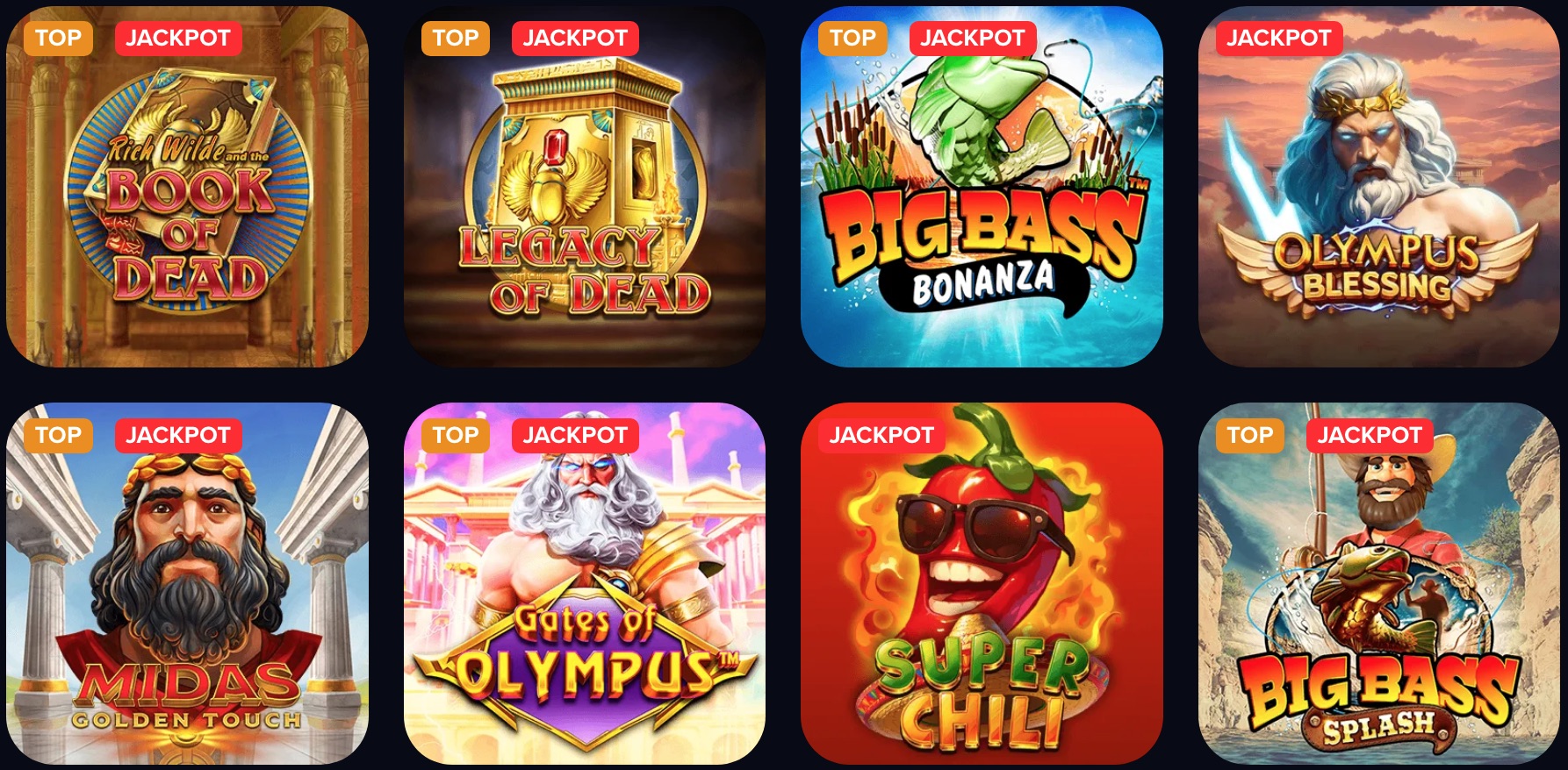 Jogos de Slots do Arlekin Casino