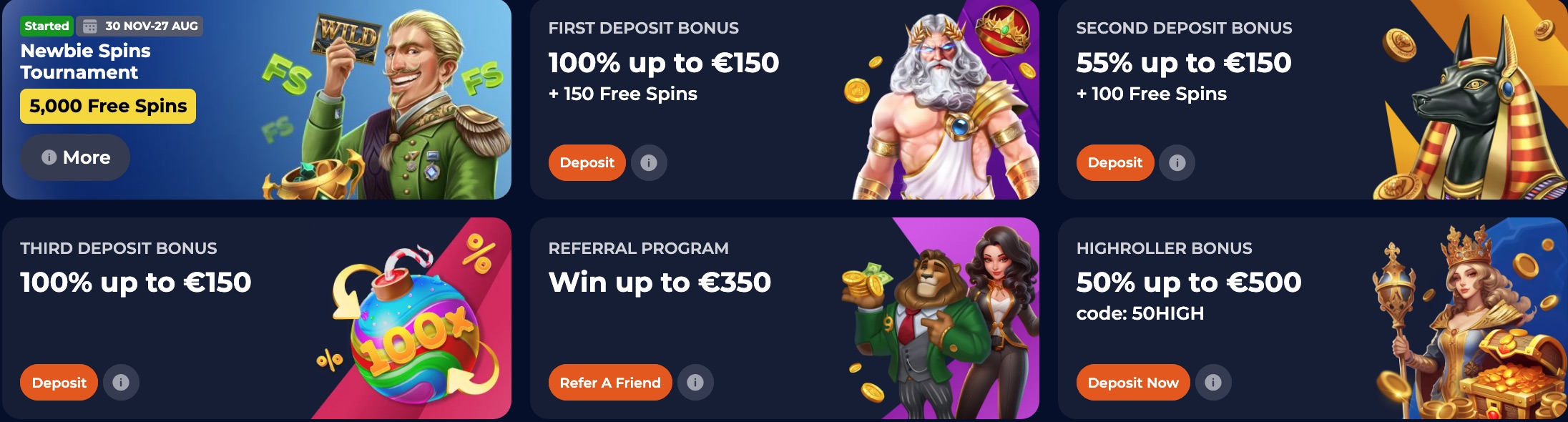 Bonuses and promotions of online casinos