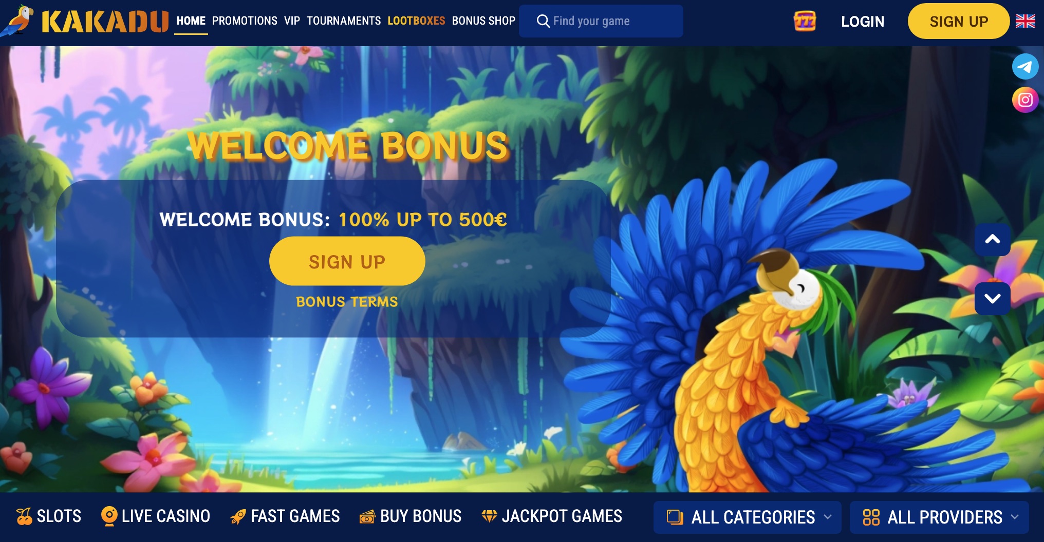 Offizielle Website des Kakadu Casinos