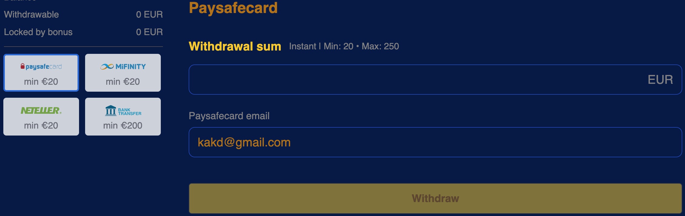 Kakadu Casino Withdrawal Methods