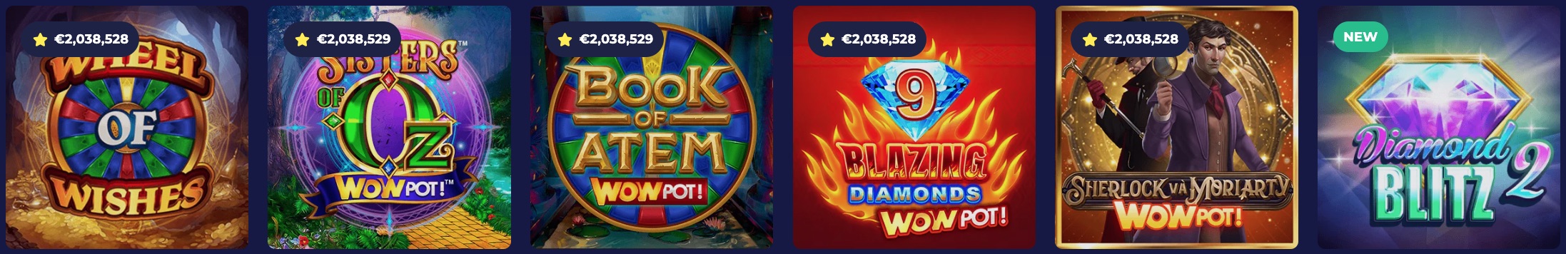 Pinocasino Jackpot Games