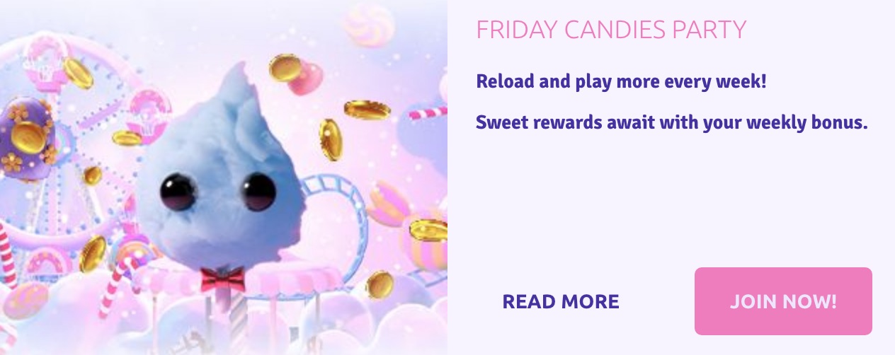 Sugar Casino Friday Candies Party bonus