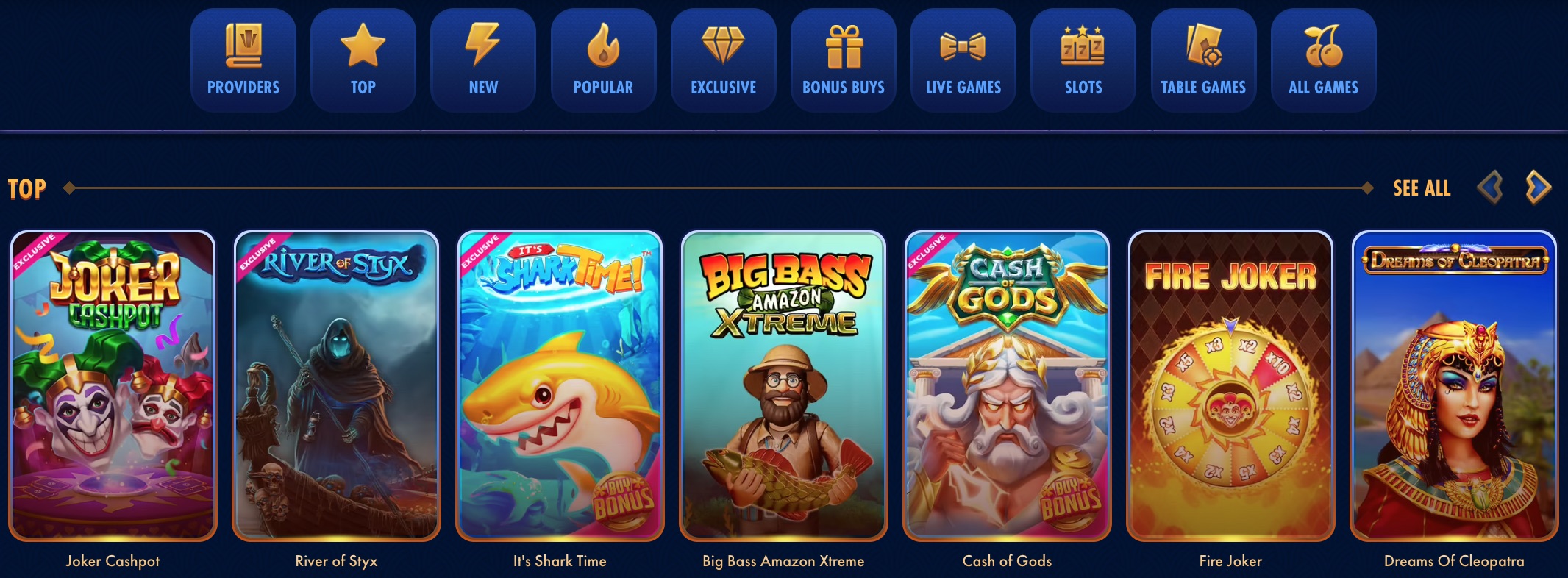 Wingaga Casino Slot Oyunları