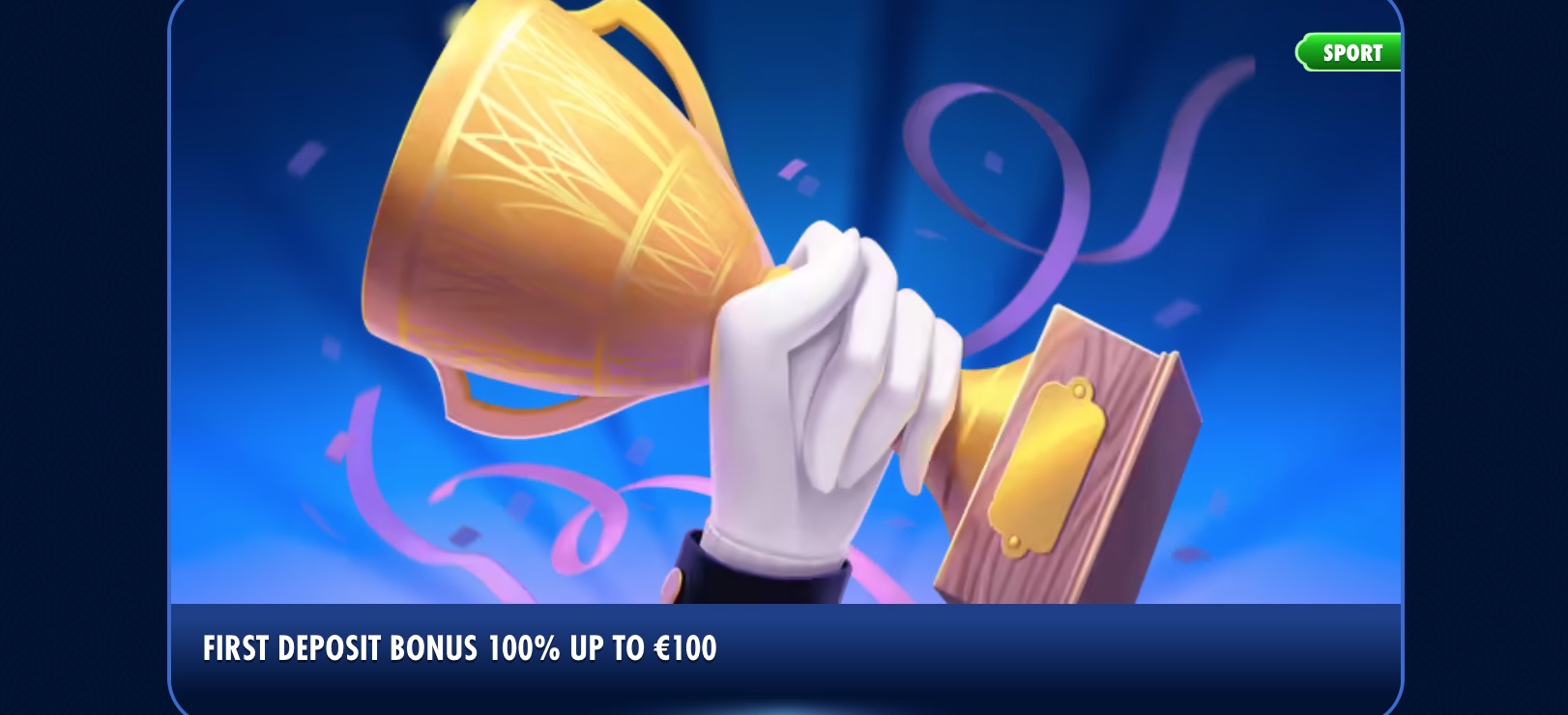 Wingaga Casino Sport bonus dobrodošlice