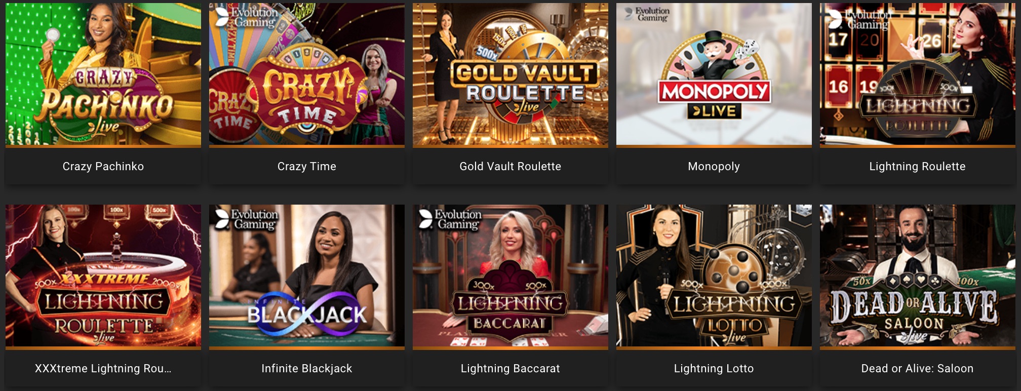 Vegadream Casino Live Casino Games